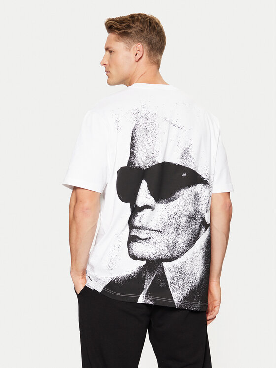 Karl Lagerfeld Jeans Karl Lagerfeld Jeans T-krekls A1M17113 Balts Relaxed Fit