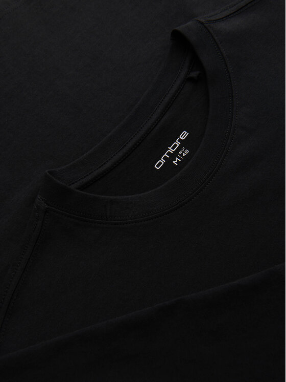 Ombre Ombre Longsleeve L180 Czarny Regular Fit