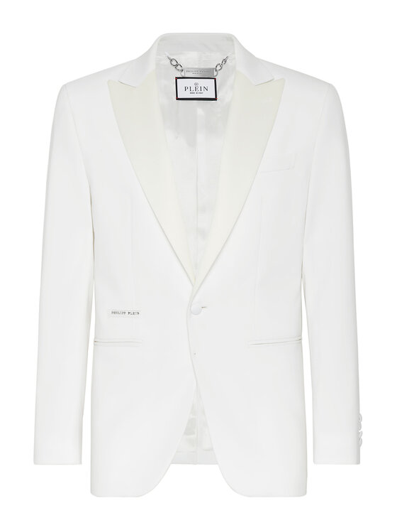 PHILIPP PLEIN PHILIPP PLEIN Marynarka 2093 Biały Regular Fit