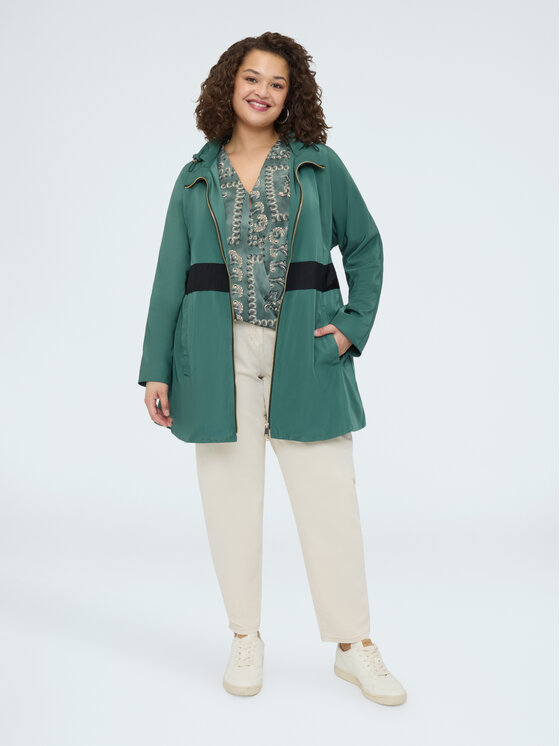 Fiorella Rubino Fiorella Rubino Płaszcz zimowy F061T001500N035 Zielony A-Line Fit