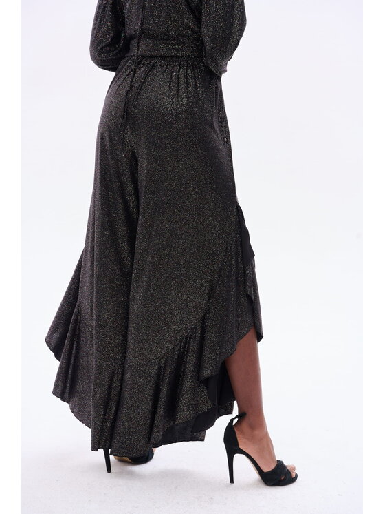 blue shadow blue shadow Spodnie damskie Scarli Czarny Regular Fit