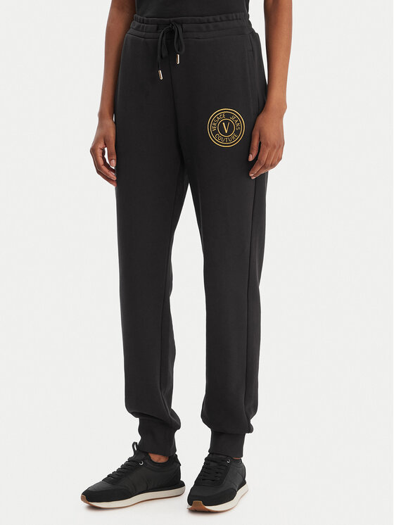 Versace Jeans Couture Versace Jeans Couture Teplákové nohavice 80HAAT02 CF01T Čierna Regular Fit