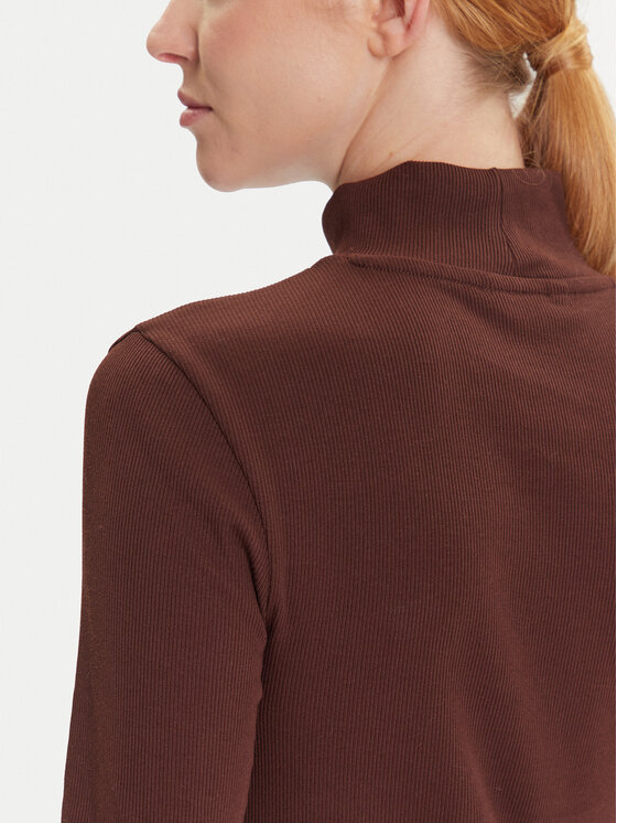 Tommy Jeans Tommy Jeans Блузка Essential DW0DW19830 Коричневий Slim Fit
