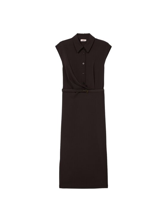 Oltre Oltre Vestito da giorno 7091R005152N032 Marrone Slim Fit