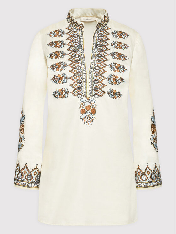 Tory Burch Tory Burch Tunică Embroidered 87518 Bej Relaxed Fit