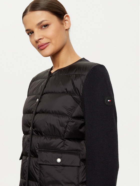 Tommy Hilfiger Tommy Hilfiger Pūkinė striukė WW0WW44343 Juoda Slim Fit