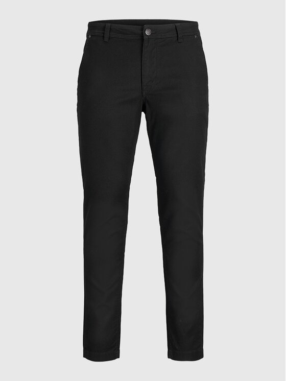 TeeShoppen TeeShoppen Chinosy 'Perform Collection' Czarny Slim Fit