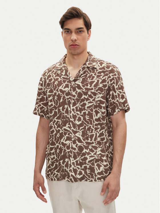 Mustang Mustang Camicia Layton 1016253 Marrone Relaxed Fit