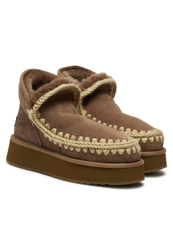 Mou Mou Śniegowce Mini Eskimo Platform Boot FW681000A Brązowy