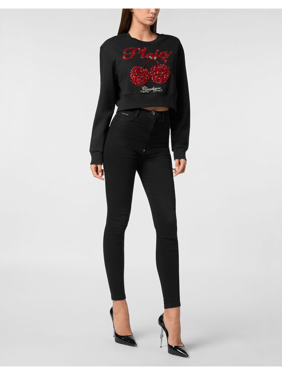 PHILIPP PLEIN PHILIPP PLEIN Bluza 27659 Czarny Regular Fit