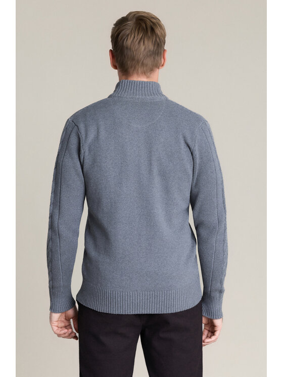 Lancerto Lancerto Sweter Jorund SW073226000082 Szary Regular Fit