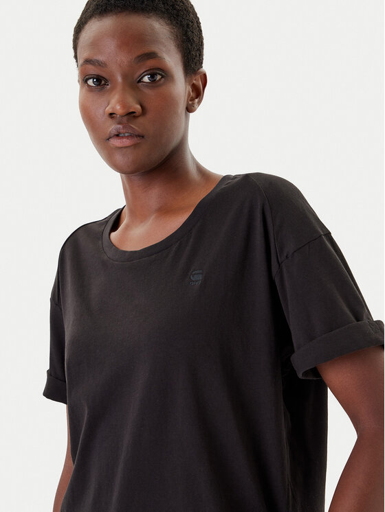 G-Star Raw G-Star Raw T-shirt Rolled Up D24524-4107 Crna Loose Fit
