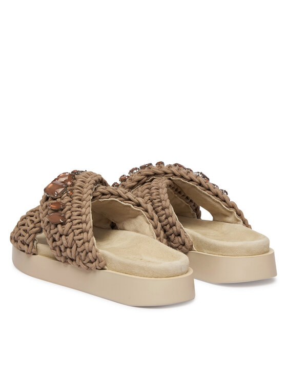 Inuikii Inuikii Ciabatte Woven Stones 1004.003.0073 Beige chiaro