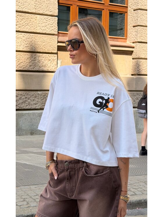 Magda Matyja Magda Matyja T-Shirt READY T-SHIRT Biały Oversize