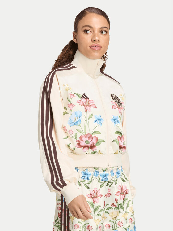adidas adidas Džemperis ar kapuci Adidas X Farm Rio Premium KZ5539 Krēmkrāsas Regular Fit