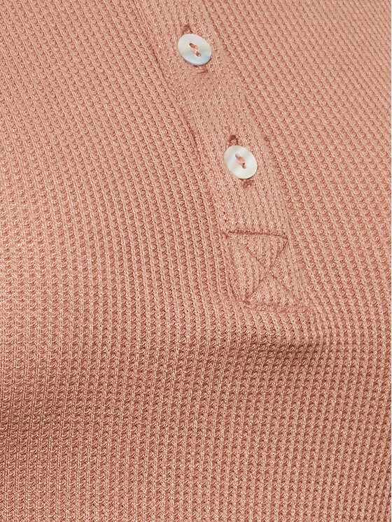 Hunkemöller Hunkemöller Koszulka piżamowa Henley 203153 Brązowy Regular Fit