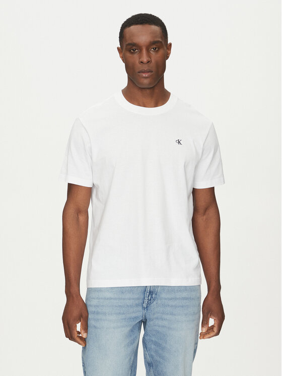 Calvin Klein Jeans Calvin Klein Jeans T-Shirt Serif Font Graphic J30J327473 Bílá Regular Fit