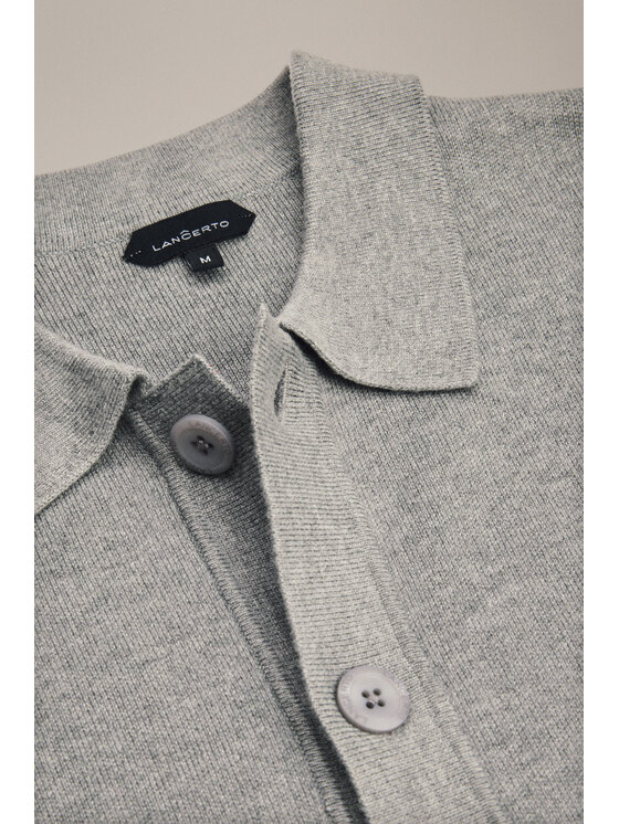 Lancerto Lancerto Kardigan Bertil SW073125000002 Szary Slim Fit