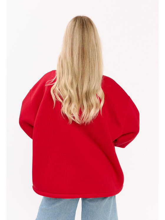 Mirons Mirons Bluza soft Czerwony Oversize