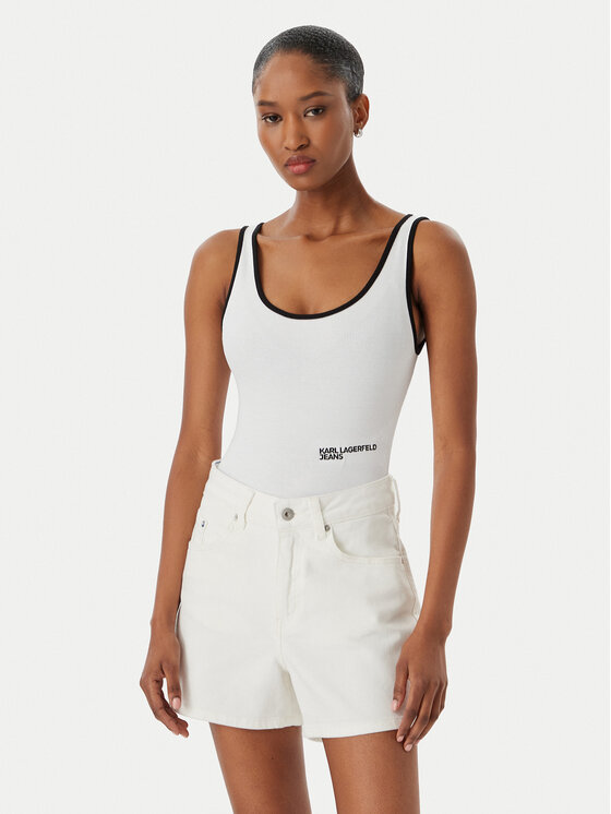 Karl Lagerfeld Jeans Body A2W17021 Biały Slim Fit