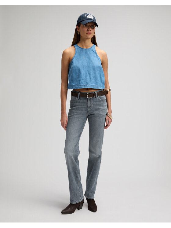 Lee Lee Jeansy LONDON Niebieski Straight Leg