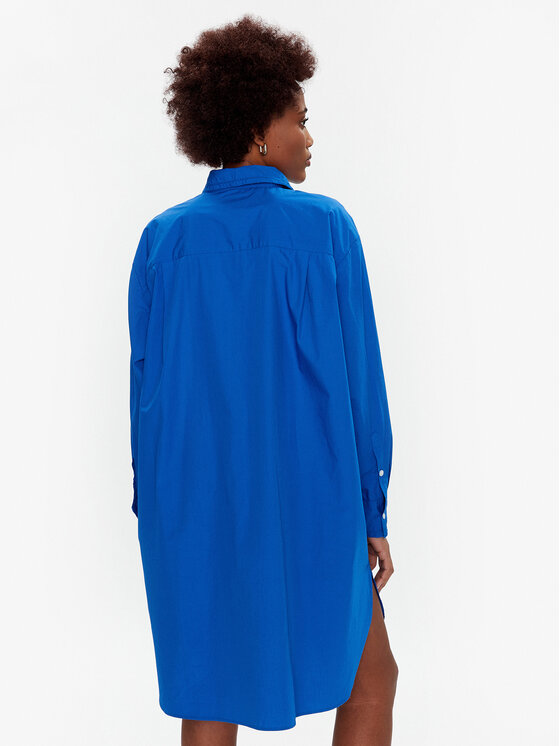 Tommy Hilfiger Tommy Hilfiger Ing ruha Solid WW0WW37102 Kék Oversize