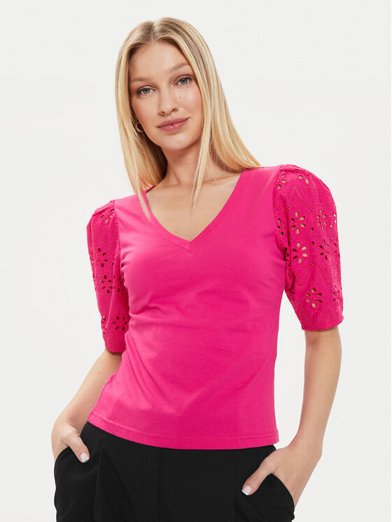 T-Shirt, rozmiar XS, Różowe, 231-DPALM