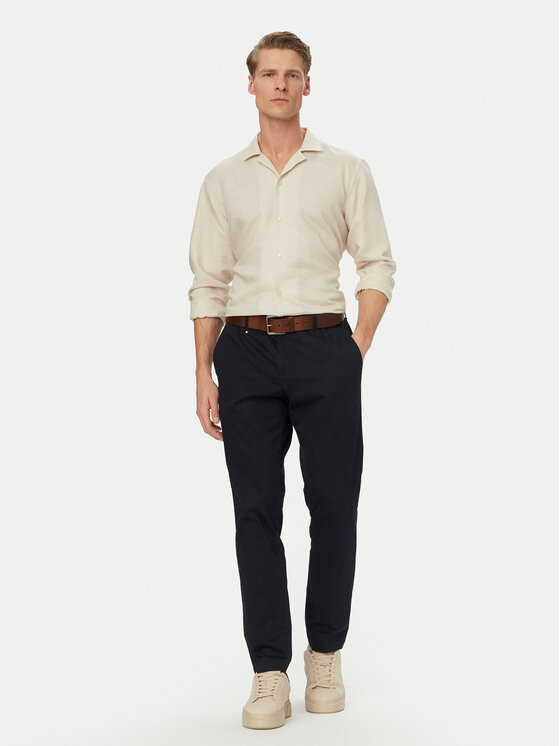 BOSS BOSS Koszula H-Joe 50561616 Beżowy jasny Regular Fit