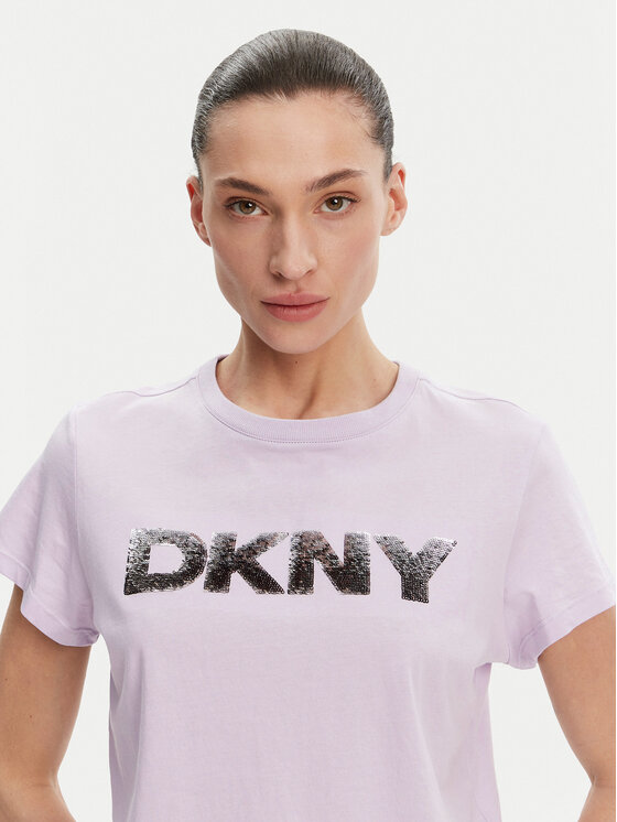 DKNY Sport DKNY Sport T-shirt DP4T1035 Ljubičasta Regular Fit