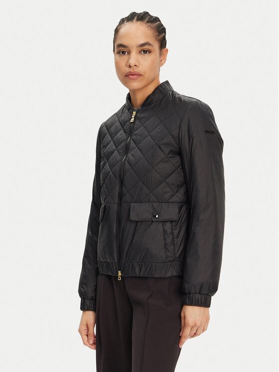 Geox Geox Geacă bomber Amabel W5520F T3132 F9000 Negru Regular Fit