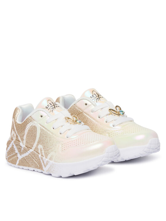 Skechers Skechers Sneakersy Jgoldcrown: Uno Lite - Heartdust Forever 310814L Bílá