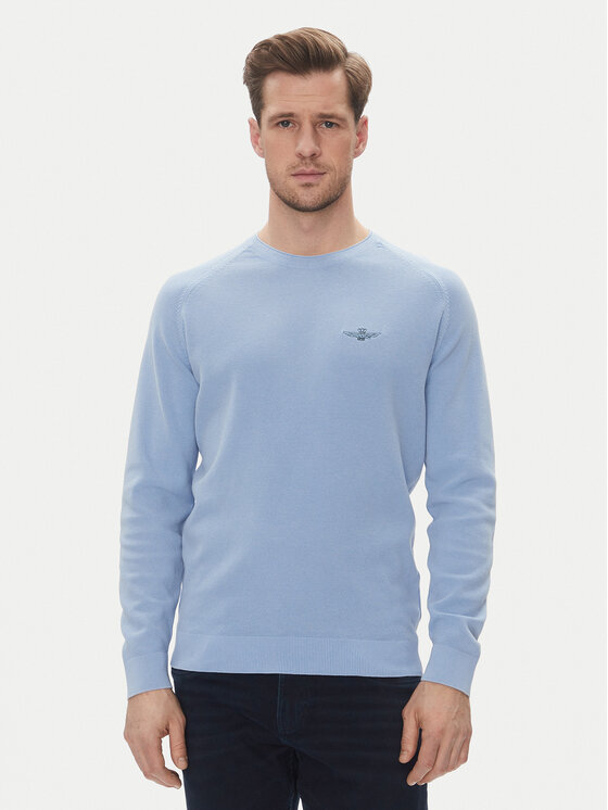 Aeronautica Militare Aeronautica Militare Sveter 251MA1556L560 Modrá Regular Fit