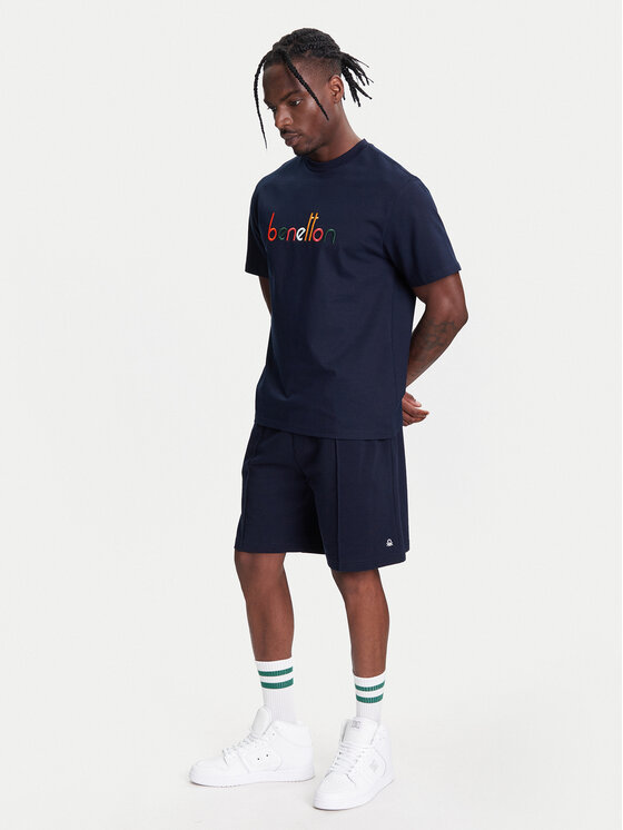 United Colors Of Benetton United Colors Of Benetton Sportske kratke hlače 342ZU900X Tamnoplava Regular Fit