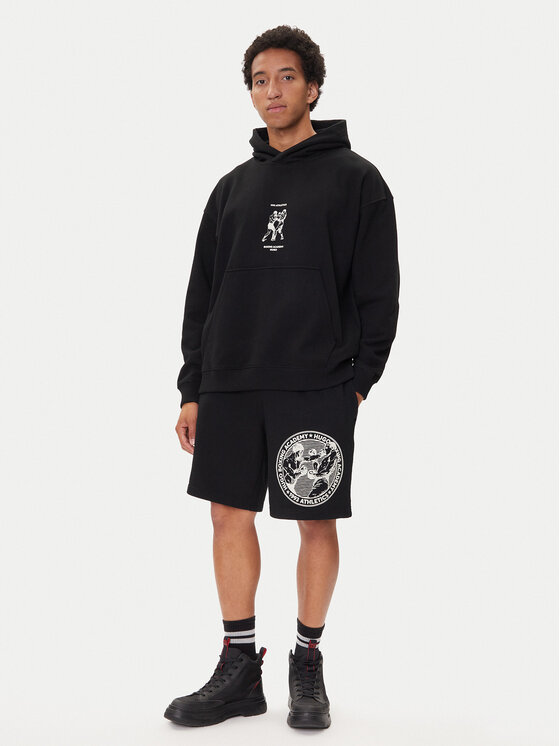 HUGO HUGO Džemperis Duwrestie 50542399 Juoda Regular Fit