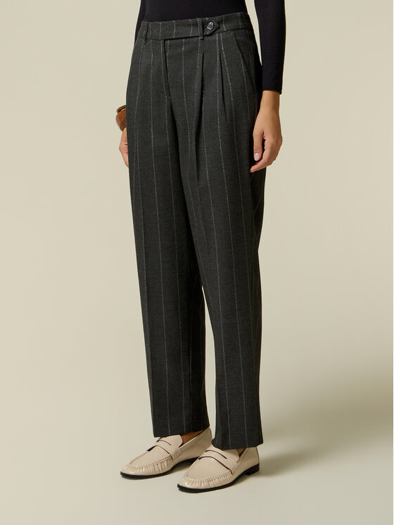 Oltre Oltre Pantaloni di tessuto P071R009585N0S3 Grigio Regular Fit