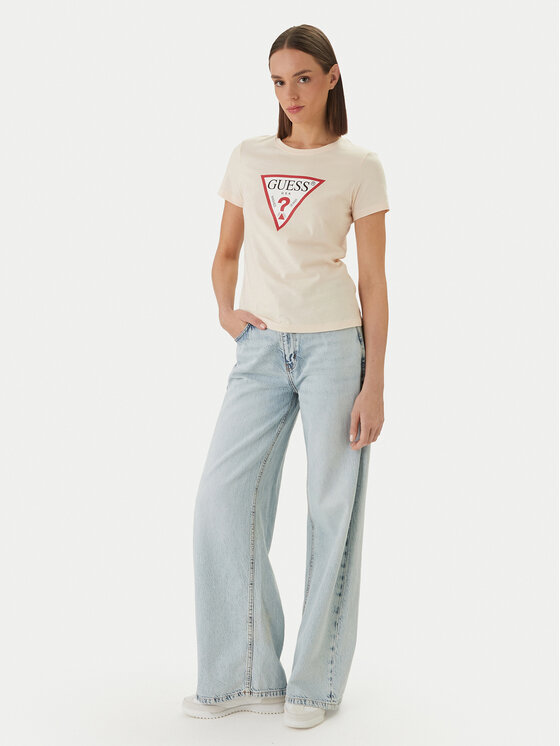 Guess Guess Тишърт W1YI1B I3Z14 Оранжев Regular Fit