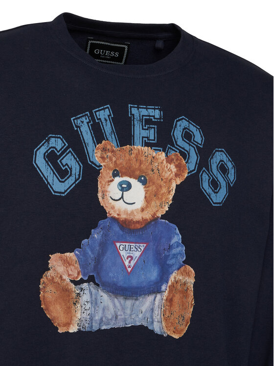 Guess Guess Felpa M6YQ39 K5451 Blu scuro Regular Fit
