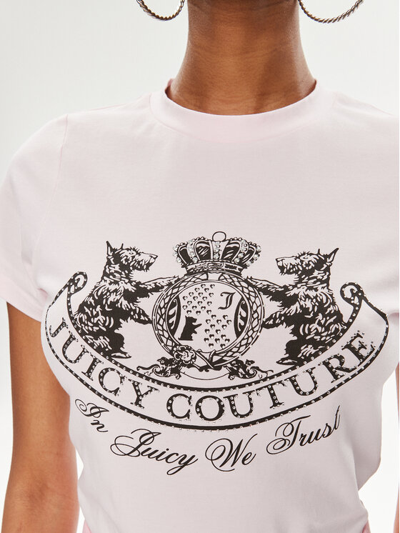 Juicy Couture Juicy Couture T-shirt Enzo Dog JCBCT224816 Ružičasta Slim Fit