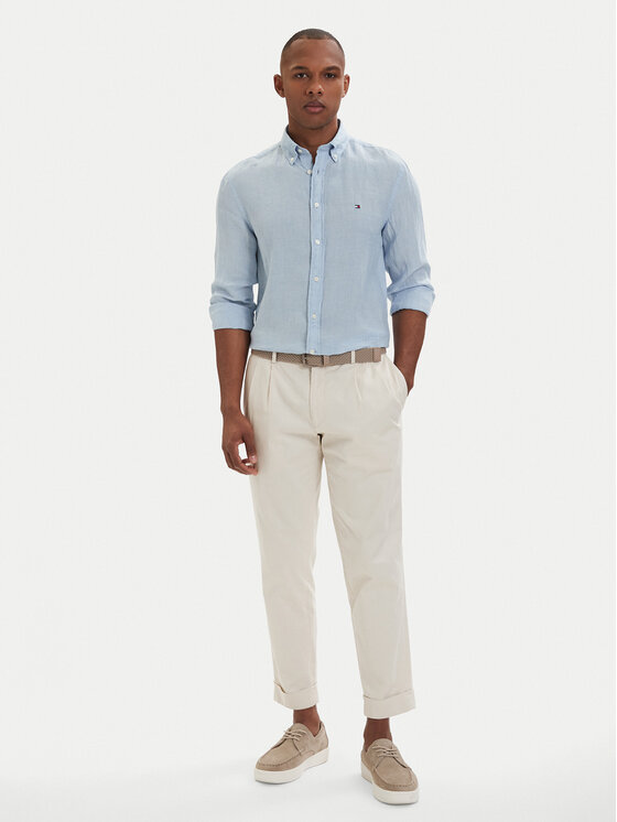 Tommy Hilfiger Tommy Hilfiger Риза MW0MW41530 Светлосин Regular Fit