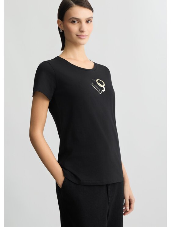 Liu Jo Liu Jo T-Shirt TA5170JS923M9121 Czarny Regular Fit