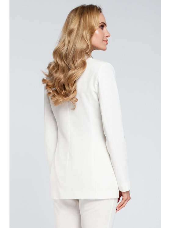 Made of Emotion Made of Emotion Marynarka M304 Biały Casual Fit