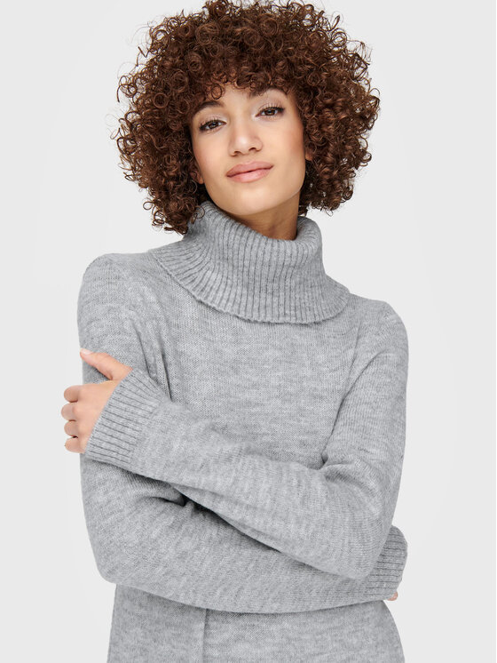 ONLY ONLY Sukienka dzianinowa Brandie 15214595 Szary Relaxed Fit