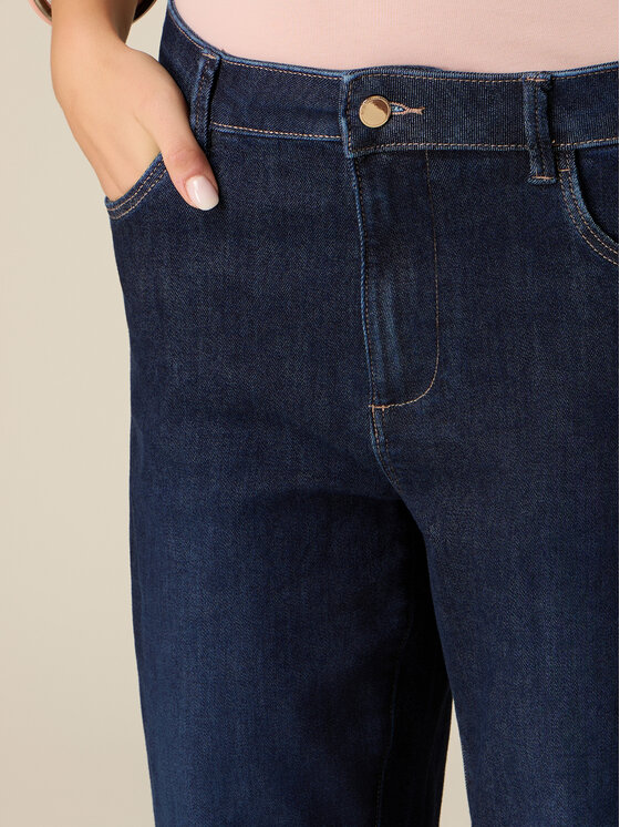 Oltre Oltre Jeansy P579R309164N034 Niebieski Baggy Fit