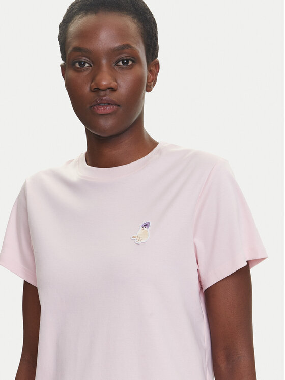 adidas adidas T-shirt Cat Patch Graphic JV8514 Ružičasta Regular Fit