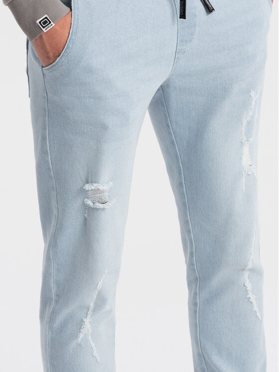 Ombre Ombre Jeansy OM-PADJ-0150 Niebieski Slim Fit