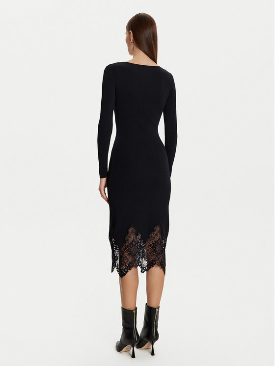 Morgan Morgan Rochie tricotată 242-RMSIKA Negru Slim Fit