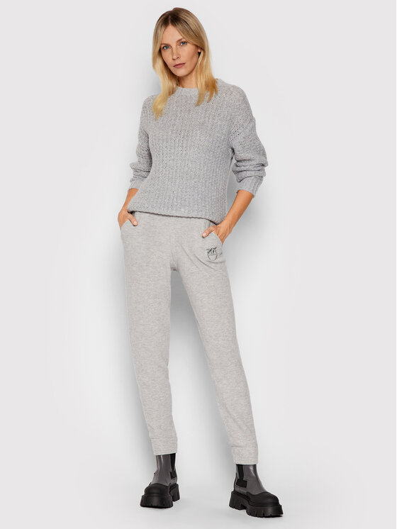 PINKO Pinko Teplákové kalhoty Teroldego 1G16B5 Y79Q Šedá Regular Fit