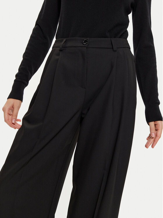 Imperial Imperial Hlače iz tkanine P1U5IIC Črna Wide Leg