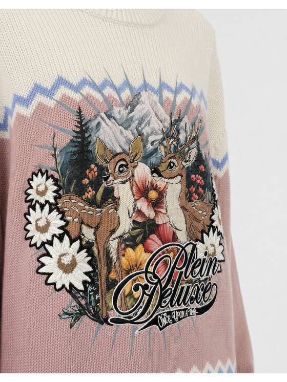 PHILIPP PLEIN PHILIPP PLEIN Sweter 26363 Różowy Regular Fit