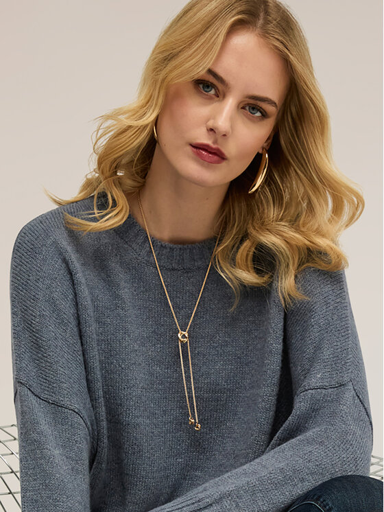 Motivi Motivi Maglione M293E002265N024 Turchese Over Fit